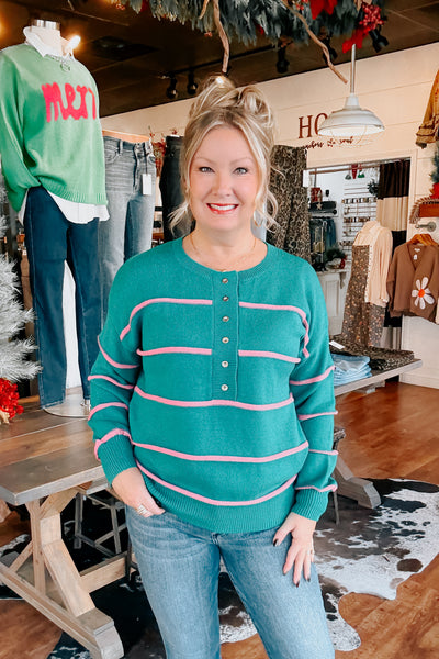 Paisley Striped Sweater