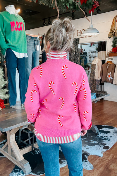 Angelica Candy Cane Sweater