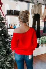 Santa Baby Off Shoulder Sweatshirt