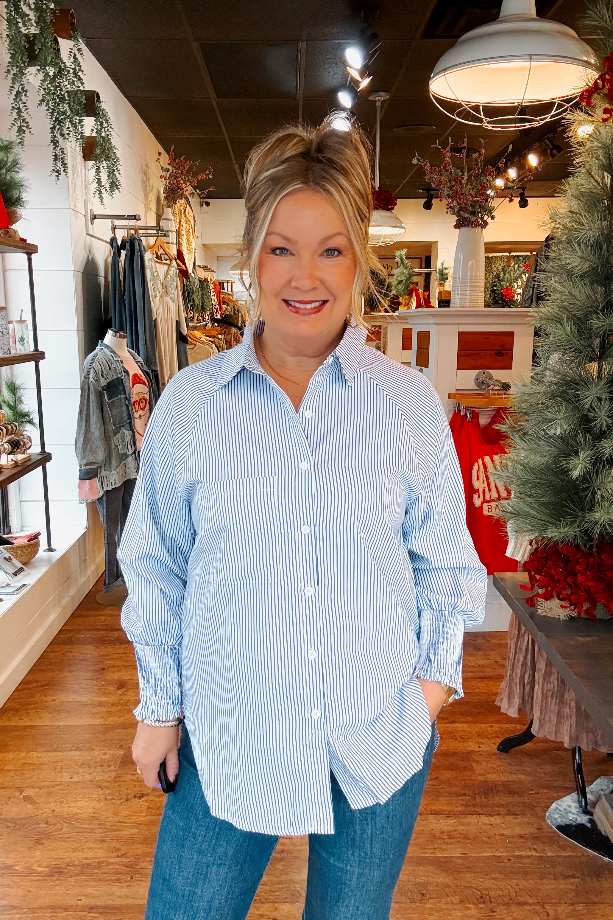 Chloe Striped Boyfriend Shirt