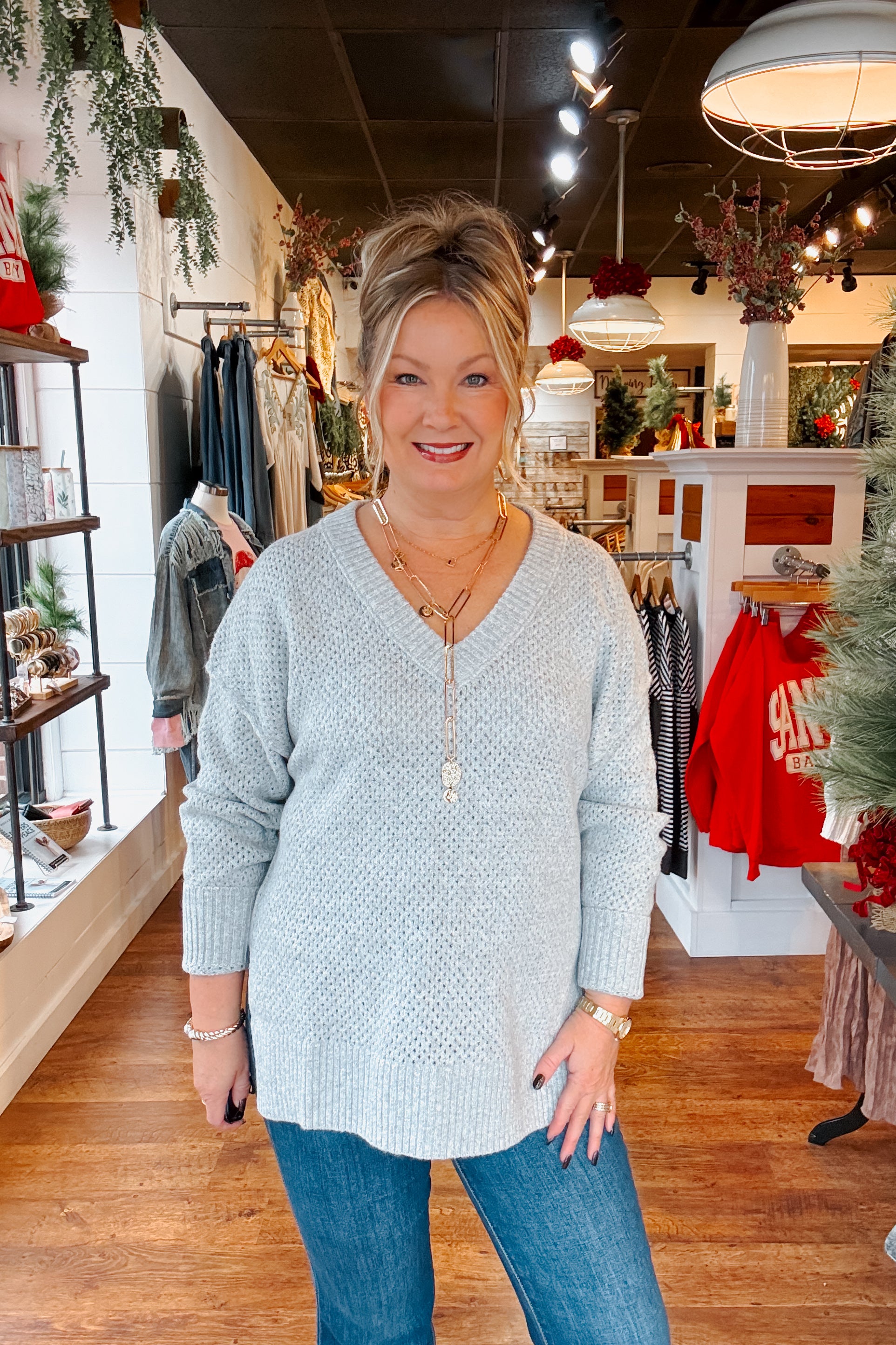 Adrianna V Neck Sweater