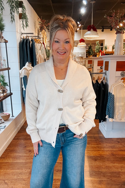 Camp Toggle Button Cardigan