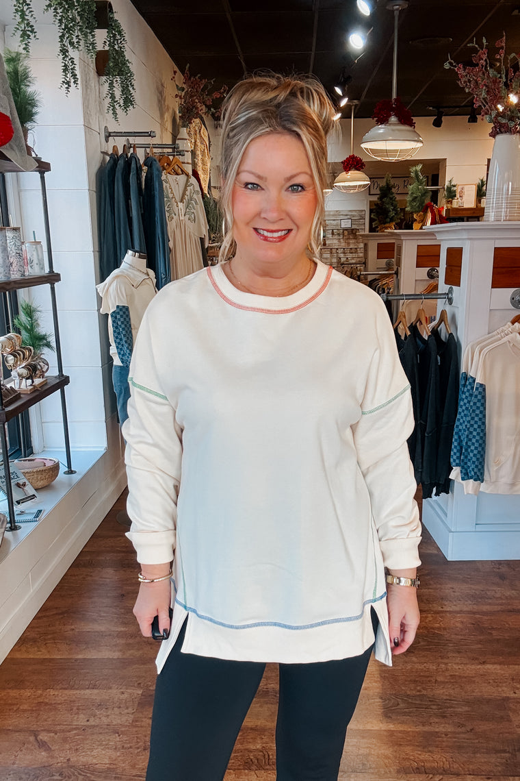 Indy Contrasting Stitch Sweatshirt