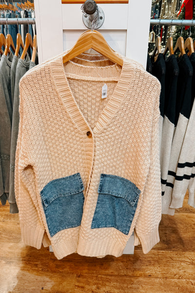 Claire Denim Pocket Cardigan