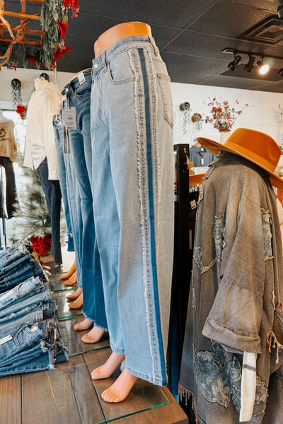 Stripe Patchwork Denim