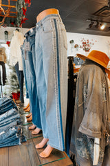 Stripe Patchwork Denim