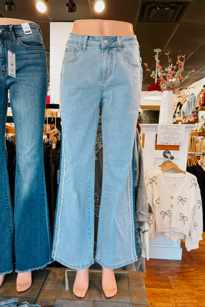 Stripe Patchwork Denim