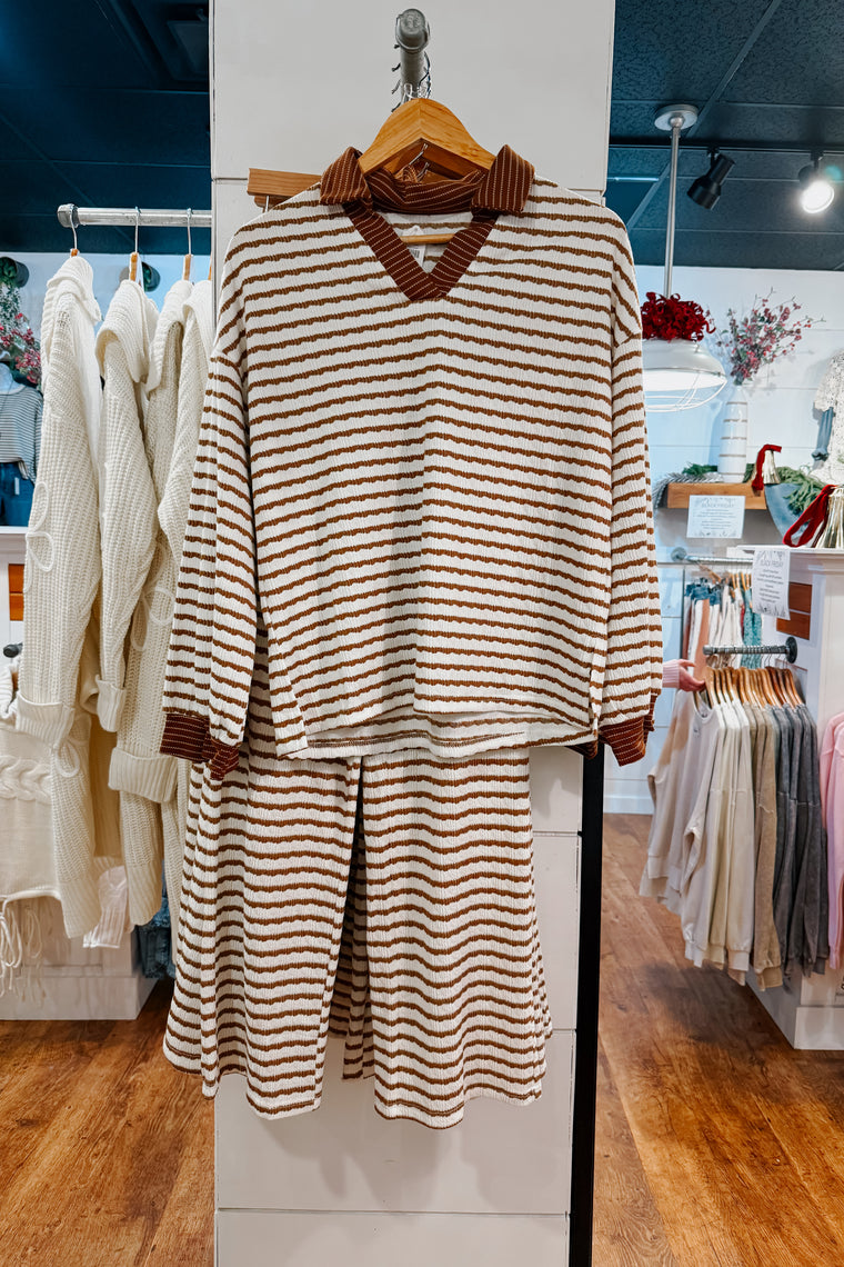 Madelyn Striped Pant Set