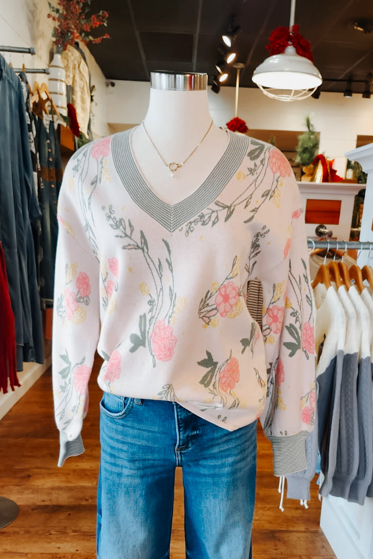 Evie Floral Sweater Pullover