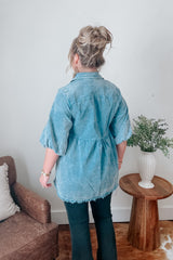 Audrey Pullover -  Denim Blue