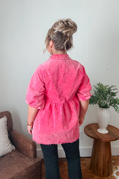 Audrey Pullover -  Hot Pink