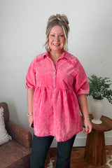 Audrey Pullover -  Hot Pink