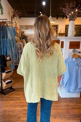 Aria Mineral Washed Top - Faded Sage