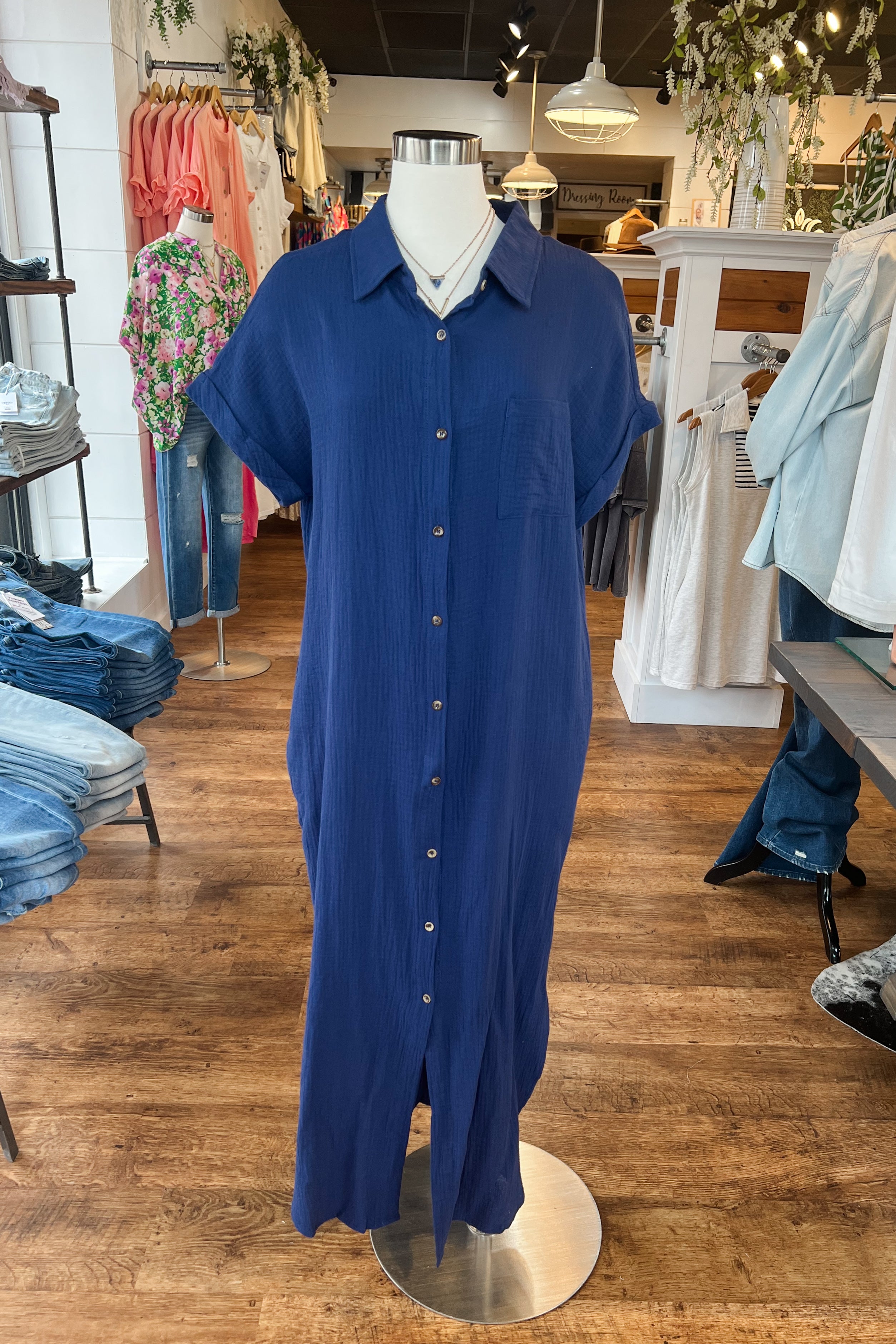 Skylar Maxi Shirt Dress
