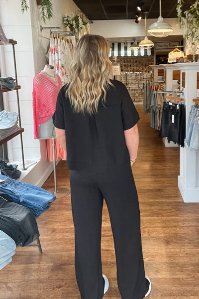 Elise Drawstring Pants - Black