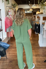 Elise Drawstring Pants - Sage