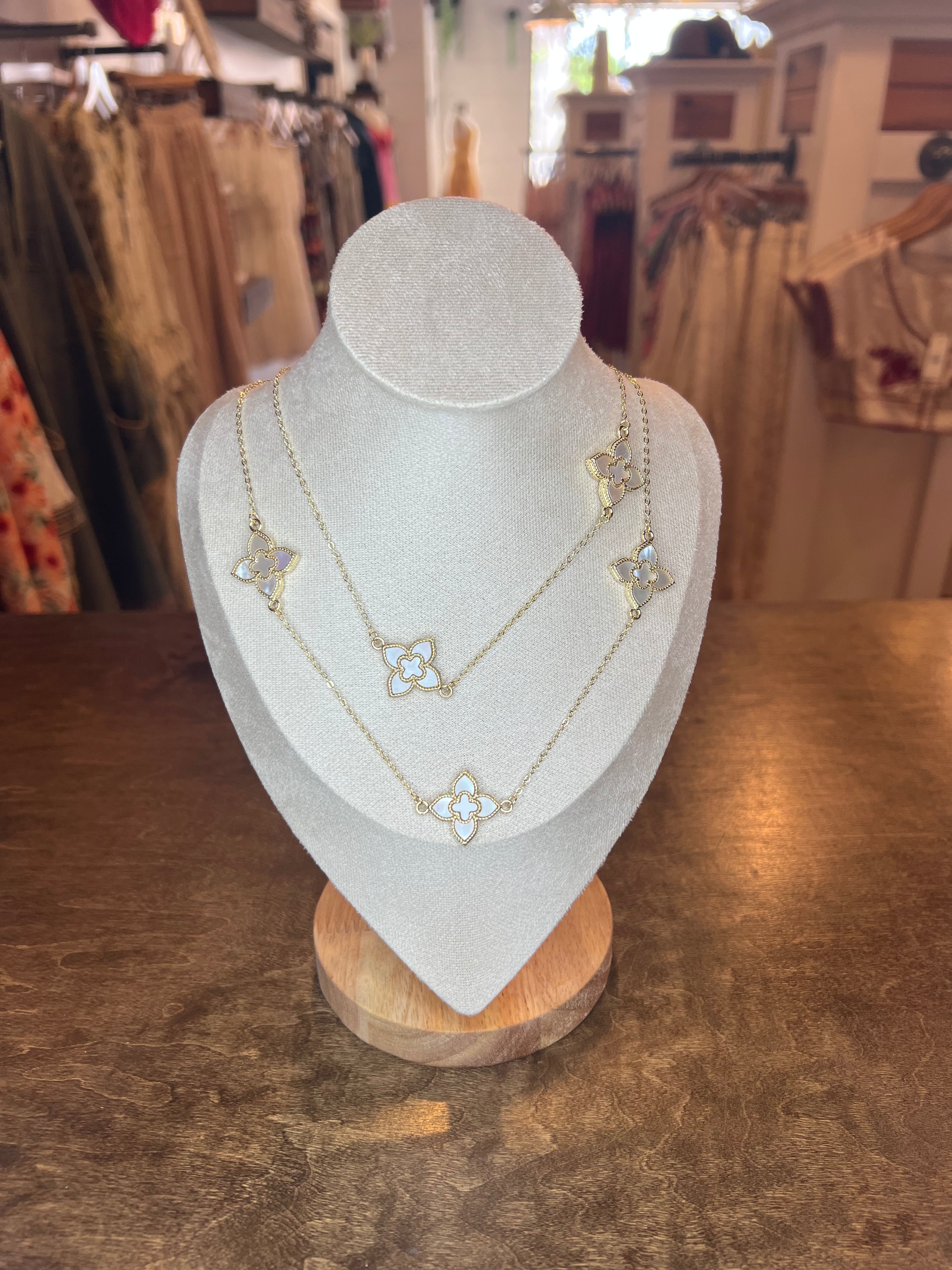 Clover 36" Necklace - 18K Gold Plated