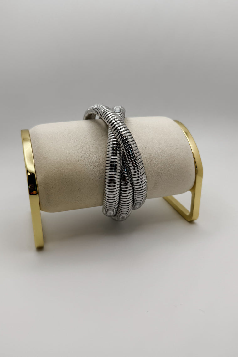Set Of 3 Bangles - Silver