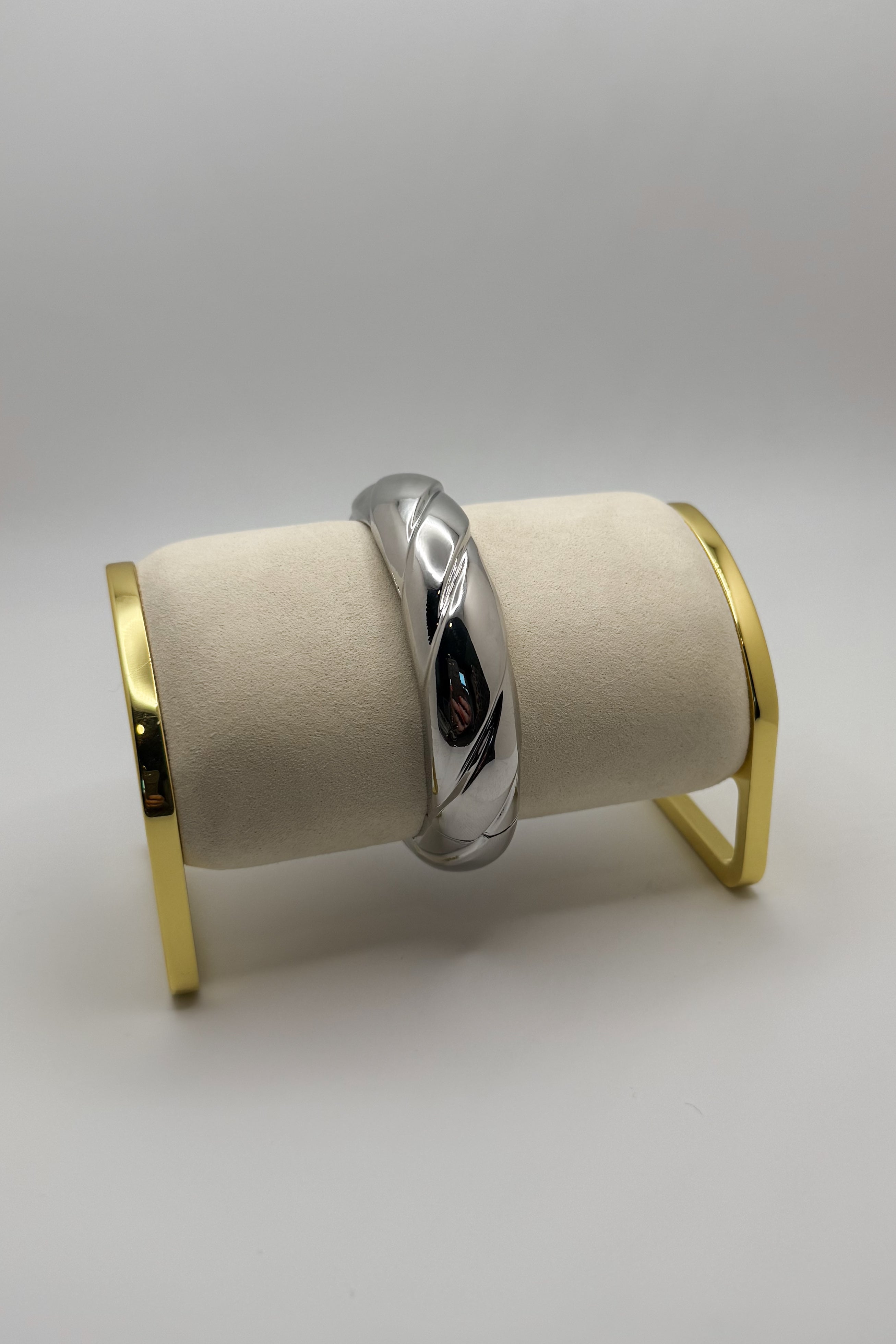 Macey Cuff - Rhodium Plated