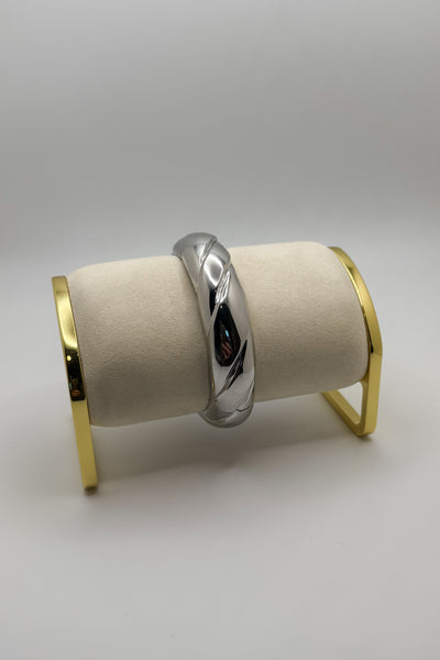 Macey Cuff - Rhodium Plated