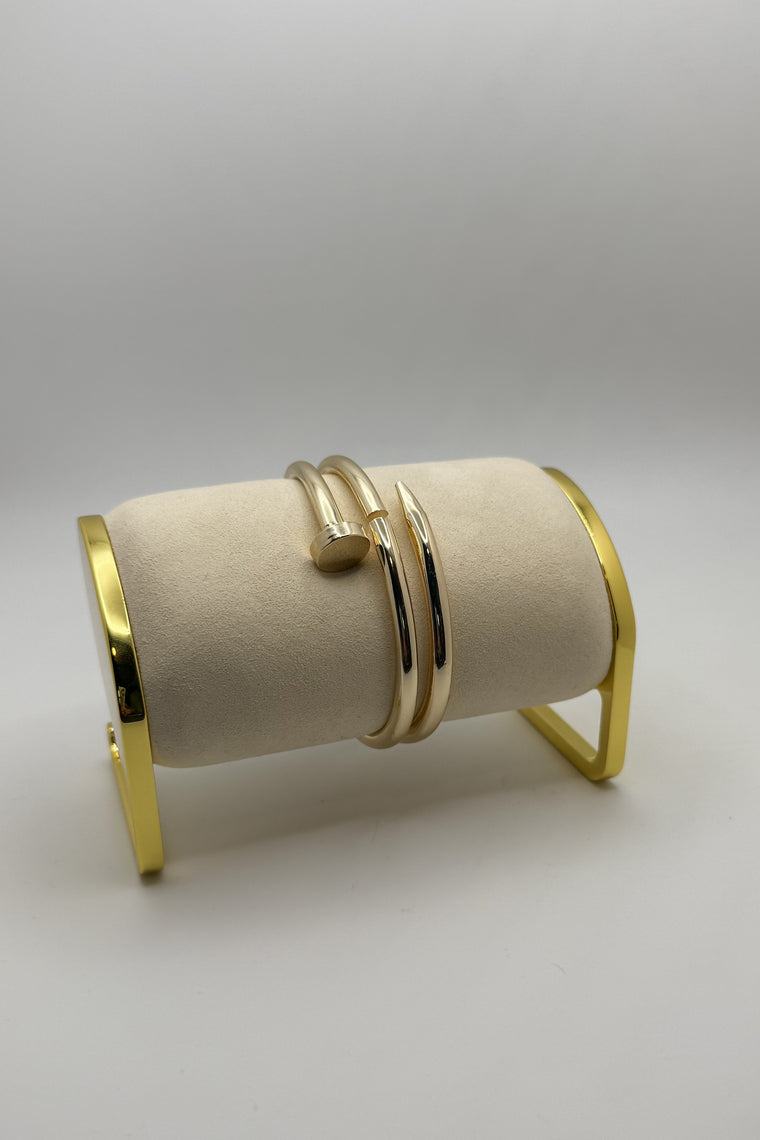 Put A Nail In It Cuff - 18K Gold Plated