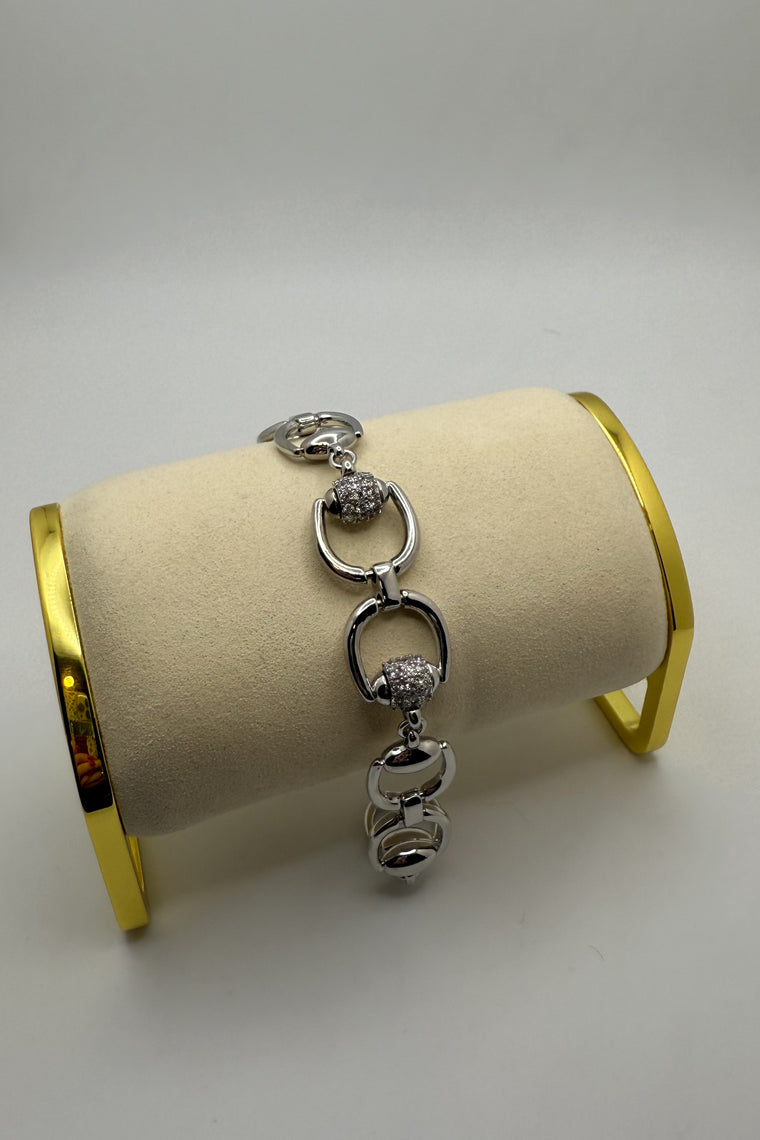 Nikole Chain Linked Bracelet - Rhodium Plated