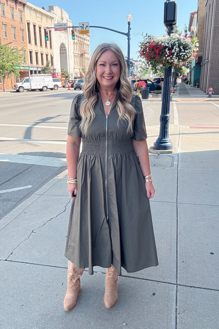 Kamryn Dress - Olive