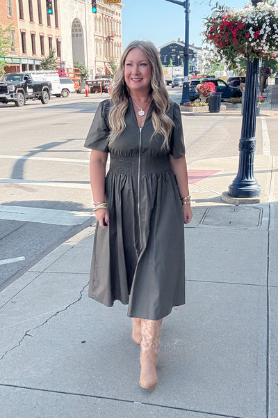 Kamryn Dress - Olive