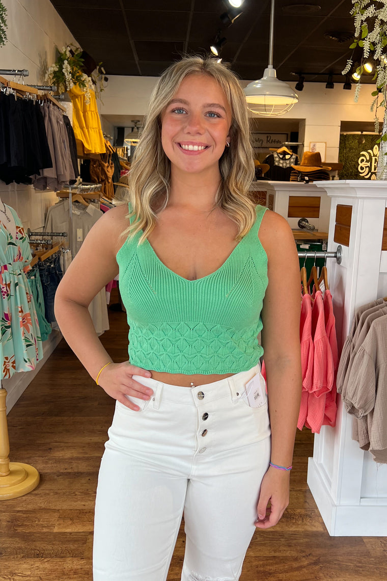 The Asher Tank Top - Apple Green