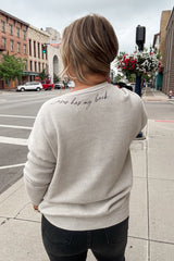 Jesus Has My Back Sweatshirt - White Dove