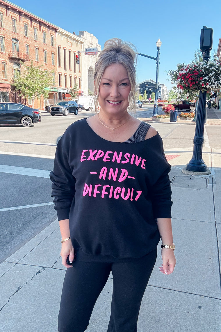 Expensive & Difficult Off Shoulder Sweatshirt