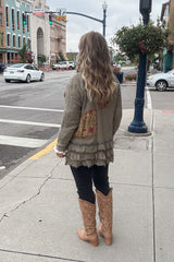 A Rare Bird Soft Ruffle Patch Jacket