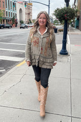 A Rare Bird Soft Ruffle Patch Jacket