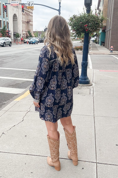 Nylah Dress - Navy