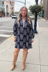 Nylah Dress - Navy