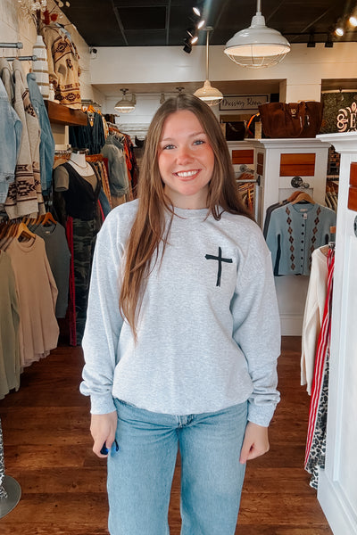 Jesus Has My Back Crewneck Sweatshirt