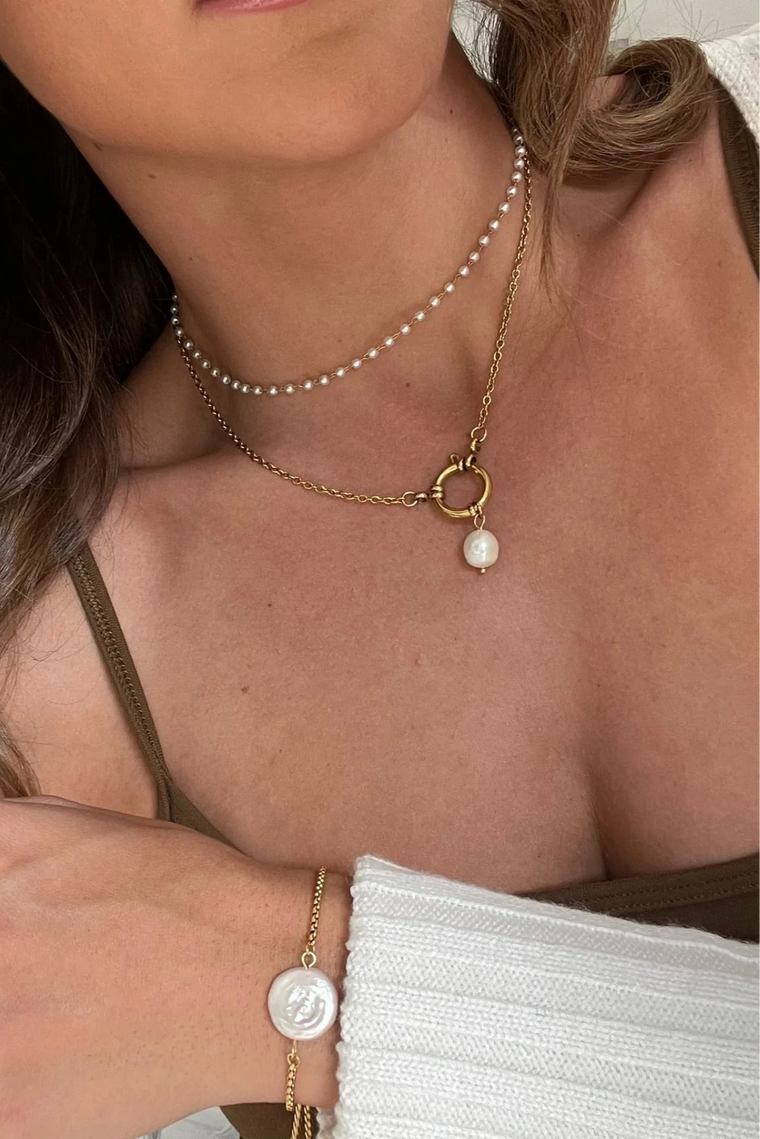 Dorit Pearl Necklace - Gold