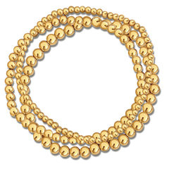 Jensie Beaded Bracelet Set - Gold