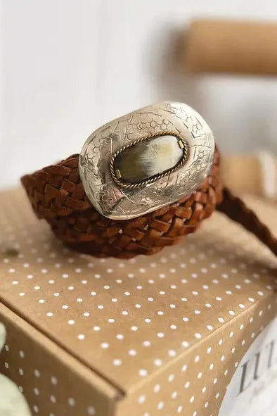 Narrow Brown Leather Belt