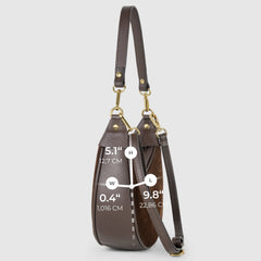 Arezzo Genuine Suede Shoulder Bag - Chocolate Suede