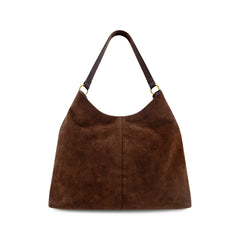 Sava Faux Suede Tote Bag - Brown