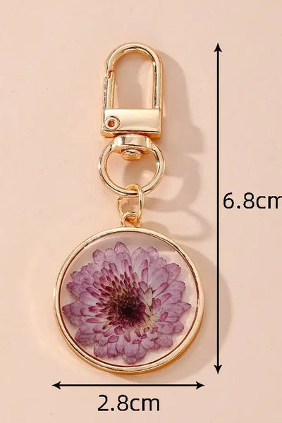 Purple Flower Key Chain