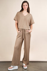 Elise Drawstring Pants - Mocha