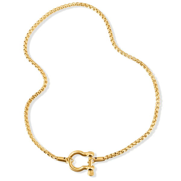 Clarkson Shackle Necklace - Gold