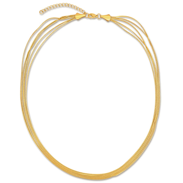 Justine Layered Chain Necklace - Gold