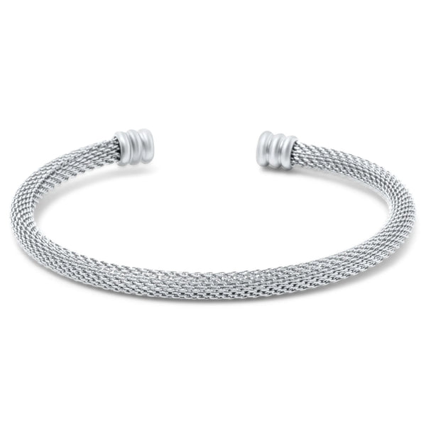 Sinclair Mesh Cuff Bracelet - Silver