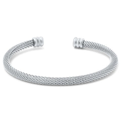 Sinclair Mesh Cuff Bracelet - Silver