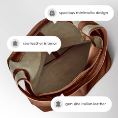 Siena Italian Full-Grain Leather Hobo Bag - Camel Brown