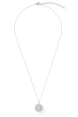 Rue Sunburst Disc Necklace - Silver