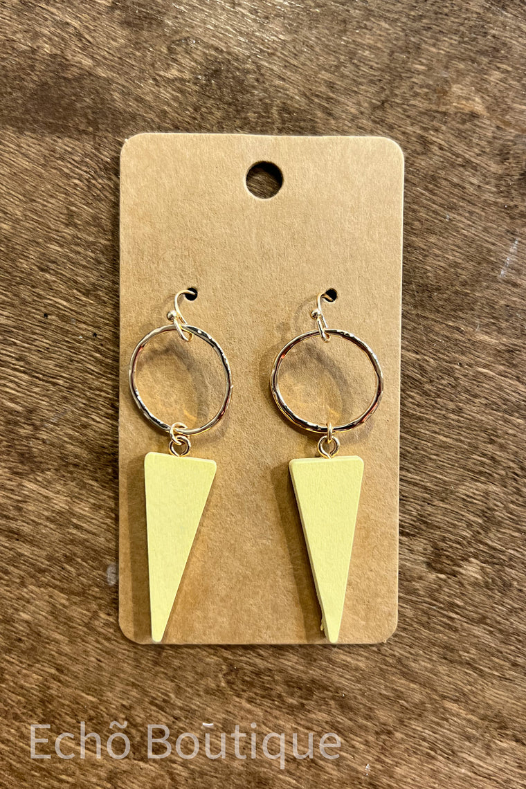 Yellow Triangle Earring